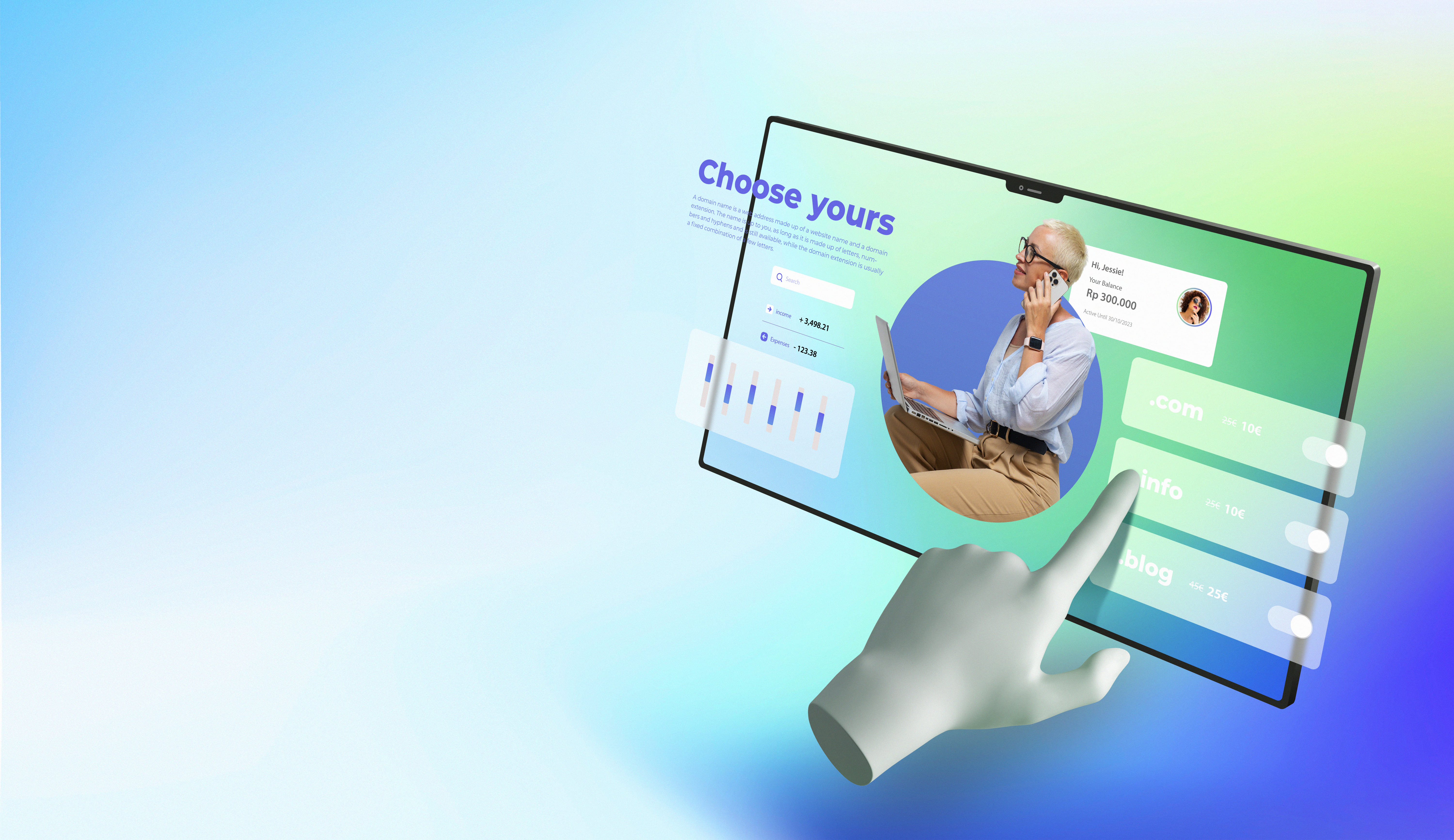 High-converting landing page design focused on a clear call to action button